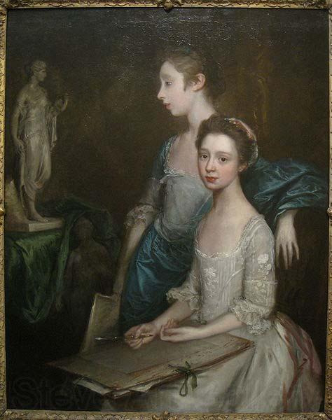 Thomas Gainsborough Portrait of the Artist's Daughters France oil painting art